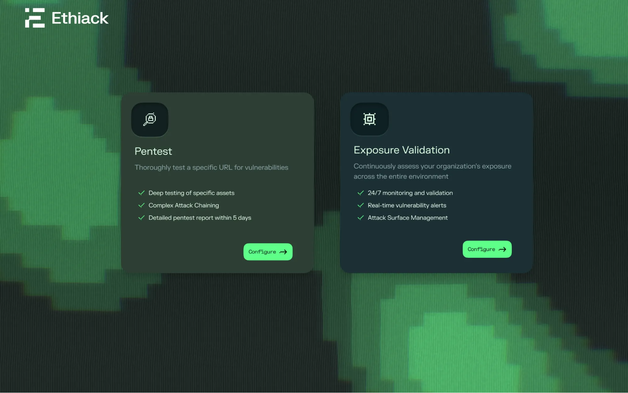 Pentest on-demand or continuous exposure validation. Two modes, one platform.