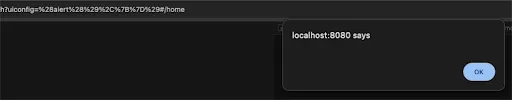 XSS confirmed: the crafted URL triggers an alert in the victim's browser, with no authentication required.